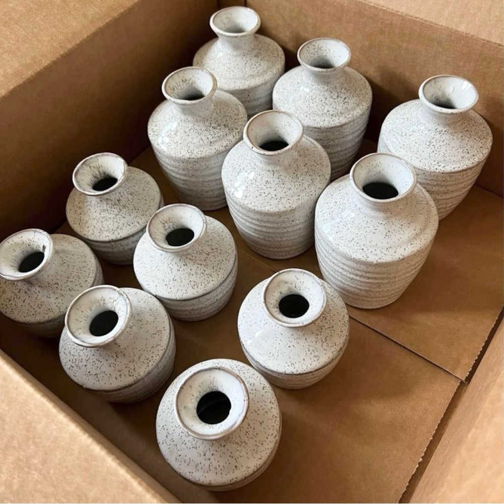 Box of 1 Dozen Ceramic Bud Vase